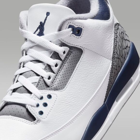 Nike Air Jordan 3 Midnight Navy White Cement Grey  CT8532-140 Black size 8 - 14​ main image 4
